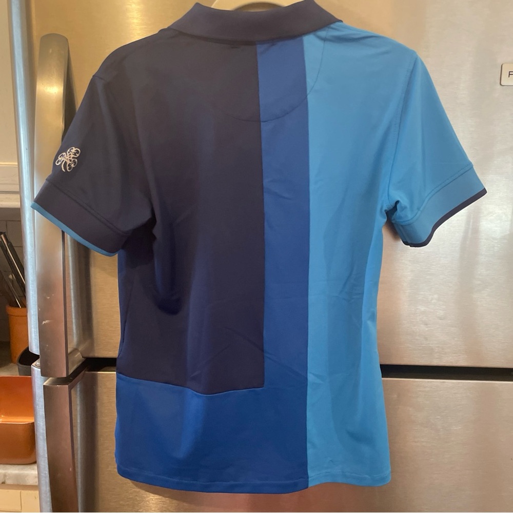 G/Fore golf polo in navy color blocked combo size small - Picture 5 of 5